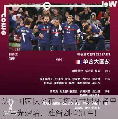 法国国家队公布卡塔尔世界杯名单：星光熠熠，准备剑指冠军！